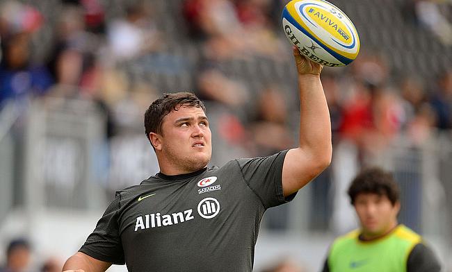 Jamie George scored two tries for Saracens